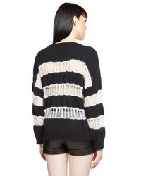 Saint Laurent Grunge Stripe Knit Sweater