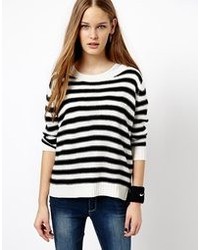 Jdy Striped Crew Neck Knitted Sweater