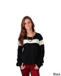 Journee Collection Long Sleeve Striped Crew Neck Sweater