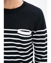 Forever 21 Nautical Striped Pocket Sweater