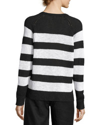 Eileen Fisher Organic Linen Cotton Slub Striped Sweater