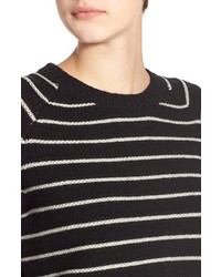 Madewell Palisade Cable Stripe Back Zip Sweater
