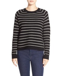 Madewell Palisade Cable Stripe Back Zip Sweater