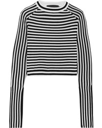 Paper London Gill Striped Wool Sweater Black