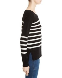 Joie Simonne Stripe Wool Cashmere Sweater
