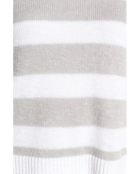 Eileen Fisher Slub Stripe Organic Linen Cotton Top