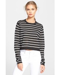 Tibi Stripe Crop Sweater