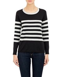 Barneys New York Stripe Sweater Black