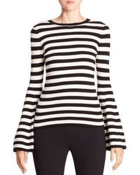 Milly Striped Bell Sleeve Pullover