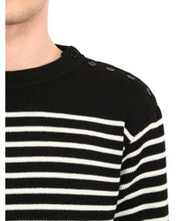 Saint Laurent Striped Cotton Wool Sweater