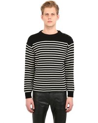 Saint Laurent Striped Cotton Wool Sweater