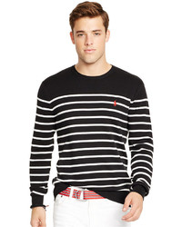 black and white polo sweater