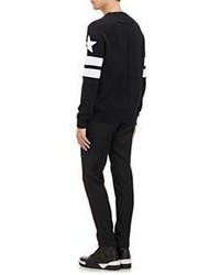 Givenchy Striped Sleeve Sweater Black
