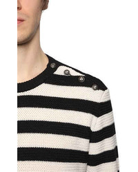 Just Cavalli Striped Wool Sweater W Star Patches