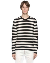 Just Cavalli Striped Wool Sweater W Star Patches
