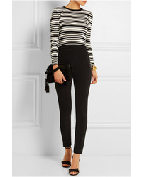 Topshop Unique Cropped Striped Knitted Sweater