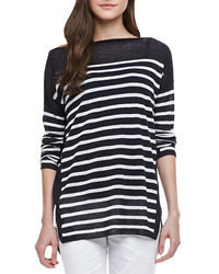 Vince Boat Neck Striped Sweater