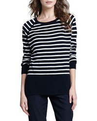 Vince Striped Relaxed Cashmere Sweater