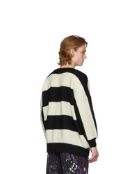Needles White And Black Stripe Mohair Big Sweater