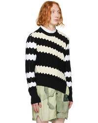 Vivienne Westwood White Black Chevron Sweater