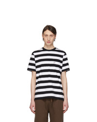 Noah NYC Black And White Stripe Pocket T Shirt