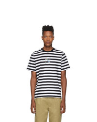 Noah NYC Black And White Striped Bouquet T Shirt