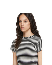 RE/DONE Black And White Striped Classic T Shirt