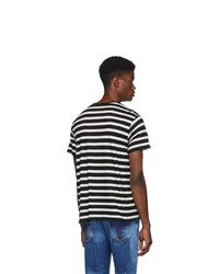 R13 Black And White Striped Joy Division Boy T Shirt