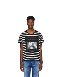 R13 Black And White Striped Joy Division Boy T Shirt