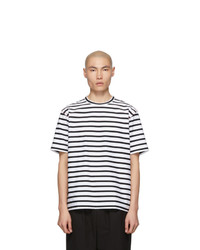 Comme des Garcons Homme Black And White Striped T Shirt