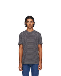 A.P.C. Black Striped Diego T Shirt