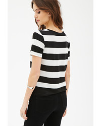 Forever 21 Contemporary Broad Stripe Knit Tee