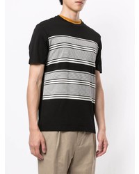 Cerruti 1881 Crew Neck Striped Print T Shirt