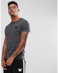 Good For Nothing Muscle T Shirt In Black With Stripes