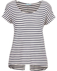 Maurices Tee With Stripes And Slit Back