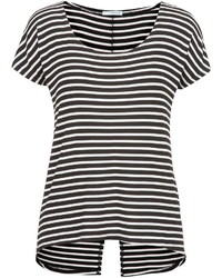 Maurices Tee With Stripes And Slit Back