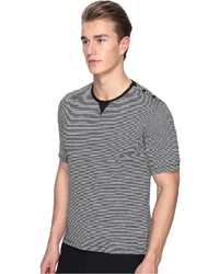 The Kooples Sport Striped Cotton Linen T Shirt