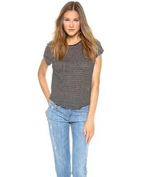 Vince Striped Cocoon Tee