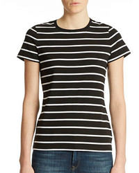 Lord & Taylor Striped Crew Neck Tee