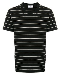 Ami Paris Striped Logo Tab T Shirt