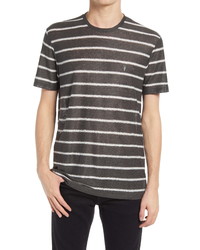 AllSaints Vehicle Stripe Linen T Shirt