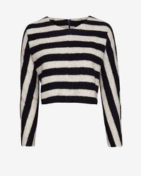 Nicholas Wool Striped Cropped Sweater
