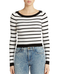 GUESS Striped Cropped Sweater