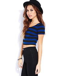 Forever 21 Bold Stripes Crop Top