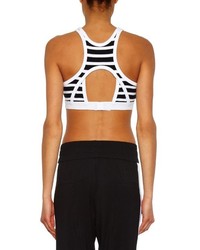 Alexander Wang T By Striped Cropped Top