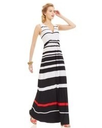 Elementz Petite Sleeveless Striped Maxi Dress