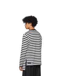 Yohji Yamamoto Black And White Stripe Long Sleeve T Shirt