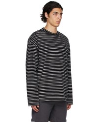 Juun.J Black Striped T Shirt