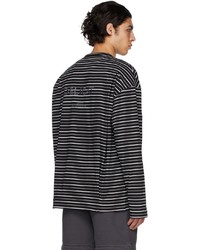 Juun.J Black Striped T Shirt