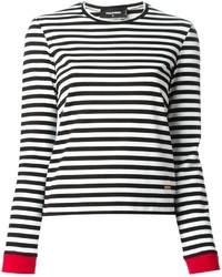 Dsquared2 Contrasting Cuff Long Sleeve T Shirt